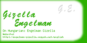 gizella engelman business card